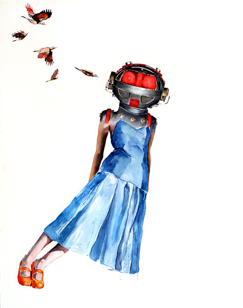 "Sharp Intrusion" 43x28" acrylic on canvas. 2013