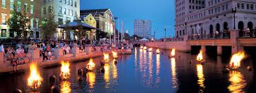 Waterfire in downtown Providence